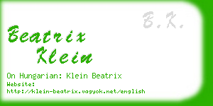 beatrix klein business card